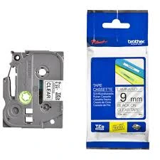 Brother TZE-121 9mm Black on Clear Tape
