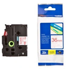 Brother TZE-262 36mm Red on White Label Tape